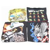 VINTAGE GRAPHIC SHIRTS- WEED, BAD TO THE BONE AND