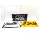 3 LICENSE PLATES- OZZY OSBORNE- METALLICA- DEF
