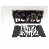 AC DC AND LYNYRD SKYNYRD LICENSE PLATES