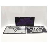 3 LICENSE PLATES- BLACK SABBATH- VAN HALEN-