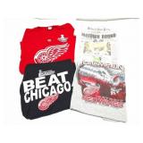 DETROIT RED WINGS- VINTAGE - 4 LARGE SHIRTS