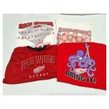 DETROIT RED WINGS- VINTAGE SHIRTS- 4 LARGE SHIRTS