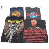 HARD ROCK- VINTAGE- 4 SHIRTS-LARGE AND XL