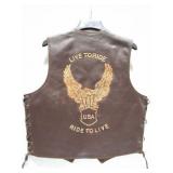 LIVE TO RIDE - RIDE TO LIVE - LEATHER VEST-