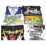 VINTAGE GRAPHIC SHIRTS- LARGE- 6 ASSORTED SHIRTS