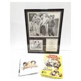 THREE STOOGES ITEMS- DVDS AND PHOTO WALL ART