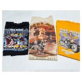 BIKE WEEK- VINTAGE- 3 LARGE SHIRTS