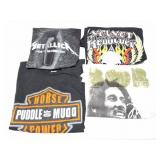 4 VINTAGE BAND SHIRTS- PUDDLE OF MUD, METALLICA,