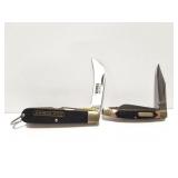 2- SCHRADE OLD TIMER POCKET KNIVES