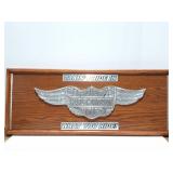 HARLEY DAVIDSON- WALL HANGING- VERY HEAVY- OAK