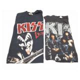 KISS- VINTAGE- 2 LARGE SHIRTS