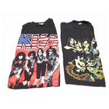 KISS- VINTAGE- 2 LARGE KISS SHIRTS