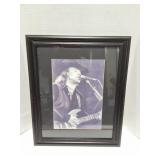 STEVIE RAY VAUGHN- MATTED AND FRAMED ARTWORK