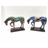 HORSE FEVER- 2 HORSES- HANDMADE CHINA