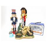 2- NUT CRACKERS- LEGENDARY METAL LUNCH BOX AND