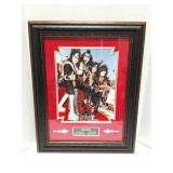 KISS- A VERY NICE MATTED AND FRAMED WALL HANGING