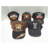 BIKE WEEK AND BIKER HATS- 5 VINTAGE HATS