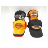 HARLEY DAVIDSON- 4 VINTAGE HATS
