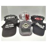 6 ASSORTED BAND VINTAGE HATS