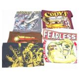 VINTAGE GRAPHIC SHIRTS- 5 LARGE- ASSORTED