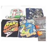VINTAGE GRAPHIC SHIRTS- 5 LARGE- BIKES, CARS AND