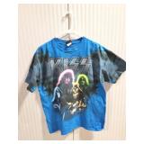 KISS- VINTGAE BLUE TYE DYE BAND SHIRT- LARGE
