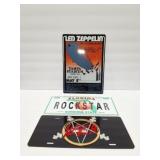 LED ZEPPELIN TIN SIGN, SLAYER PLATE AND FLORIDA