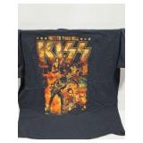 KISS- VINTAGE- HOTTER THAN HELL- BAND SHIRT- 2XL