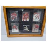 DETROIT RED WINGS CARDS- 5 CARDS IN DISPLAY CASE-