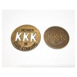 KKK BRASS IN GOOD STANDING MEDALLIONS- 2