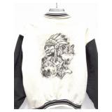 NATIVE AMERICAN AND WOLF-  BUTTON DOWN - LARGE-