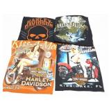HARLEY DAVIDSON- VINTAGE- 4 EXTRA LARGE SHIRTS