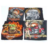 HARLEY DAVIDSON- VINTAGE- 4 EXTRA LARGE SHIRTS