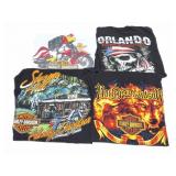 HARLEY DAVIDSON- VINTAGE- 4 EXTRA LARGE SHIRTS