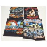 HARLEY DAVIDSON- VINTAGE- 4 EXTRA LARGE SHIRTS