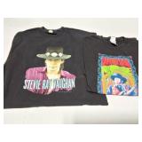 STEVIE RAY VAUGHN- 2 LARGE VINTAGE SHIRTS