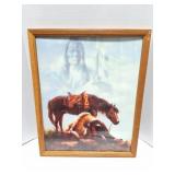 NATIVE AMERICAN WALL ART-FRAMED