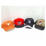 NCAA- 4 ASSORTED HATS-TEXAS, OKLAHOMA- DUKE BLUE