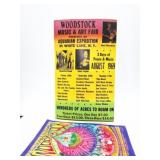 2- WOODSTOCK POSTERS- THE LARGERNIS CARDBOARD AND