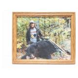 TED NUGENT SIGNED AND FRAMED PHOTO- WITH BLACK