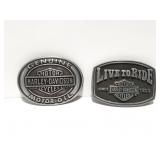 2- HARLEY DAVIDSON BELT BUCKLES
