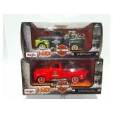 2- MAISTO H-D CUSTOM- 1948 FORD PICKUP WITH 1936