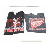 DETROIT RED WINGS- VINTAGE- XL -2 SHIRTS