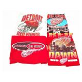 DETROIT RED WINGS- VINTAGE- 4 LARGE SHIRTS
