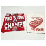 DETROIT RED WINGS-VINTAGE-2 MEDIUM SHIRTS