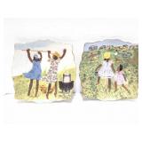 BLACK AMERICANA-HERITAGE BY JAY- 2 DECOR PLATES