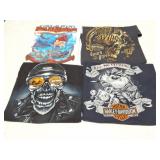 HARLEY DAVIDSON-VINTAGE- 4 EXTRA LARGE SHIRTS