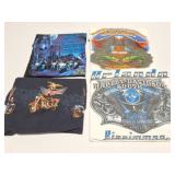 HARLEY DAVIDSON- VINTAGE- 4 LARGE SHIRTS