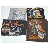 HARLEY DAVIDSON - VINTAGE- 4 LARGE SHIRTS