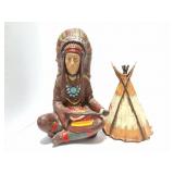 NATIVE AMERICAN- TEEPEE AND CHIEF